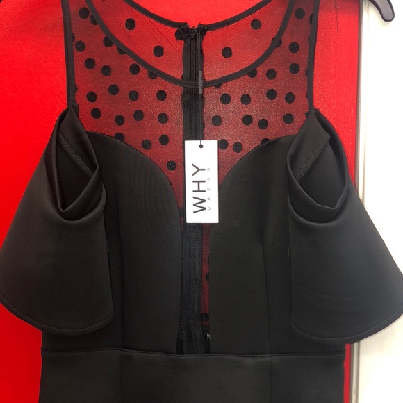 POLKA DOT RUFFLE SIDE DRESS - Picture 2 of 5